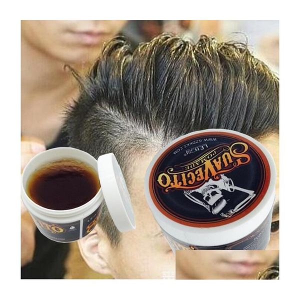 Pomades Waxes Strong Styling Suavecito Pomade Restoring Hair Wax Skeleton Professional Fashion Hairs Fango per Salon Hairstyle Drop De Dhu1S