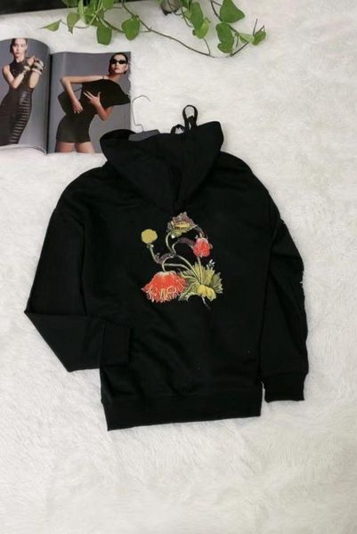 Herren Hoodies St Frühling Herbst Herren Hochwertige verwelkte Blumen Damenmode Street Style Hoodie