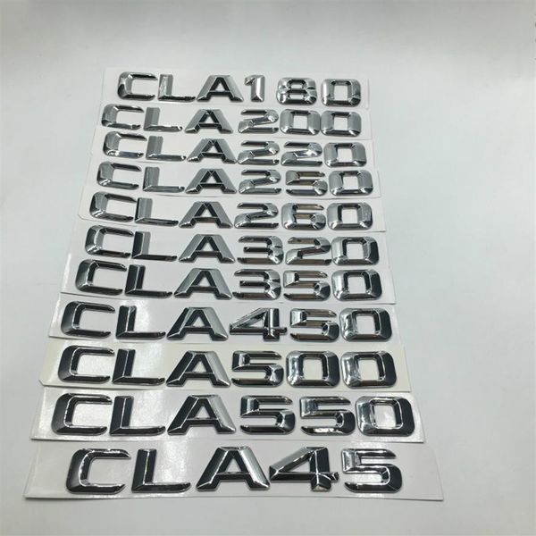 Автомобильные задние буквы Badge Decal для Mercedes Benz W117 CLA Class CLA180 CLA200 CLA220 CLA250 CLA45 EMBLEM295S