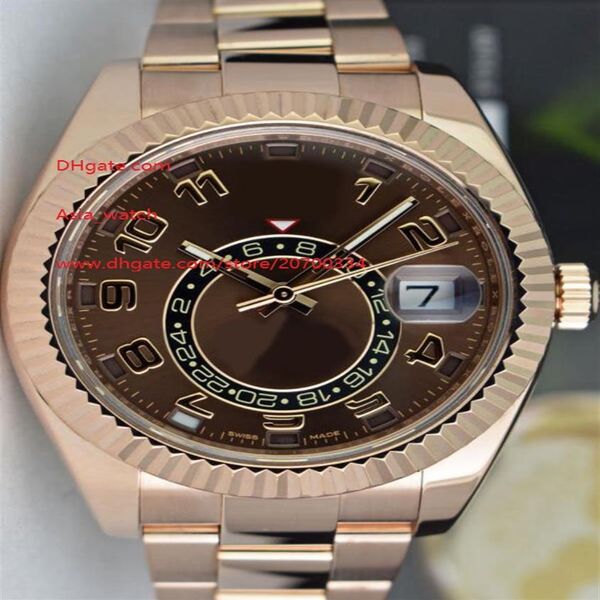 ЧАСЫ СОЕДИНЕНИЯ ЧАСА МУЖЧИНА 42 мм 326935 Brown Dial Asia 2813 Bracelet Brosle Automatic Men's Watch3006