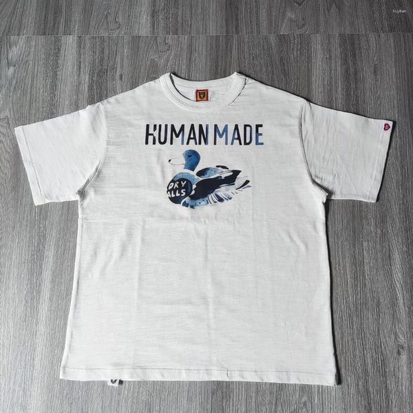 T-shirt da uomo Frog Drift HUMEN MADE Camicia per uomo Estate Colore cartone animato Anatra Stampa T-shirt oversize Cotone Casual Vento pigro Top unisex