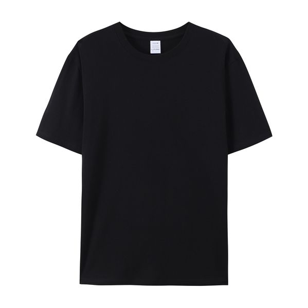 % 100 pamuklu katı tişörtler erkek kısa kollu moda markası trend beyaz siyah giyim tees kadın özelleştirilmiş ürünler yaz