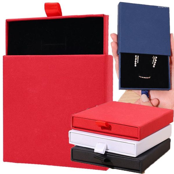 Ювелирные мешки с толстым крафт -бумажным ящиком упаковки для хранения ящика для хранения поздравительной карты ожерелье для браслета подарки коробки для картонного дизайна