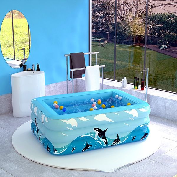 Giochi con la sabbia Divertimento in acqua Estate Piscina gonfiabile addensata Famiglia Bambini Bambini Vasca da bagno per adulti Outdoor Indoor Home 230726