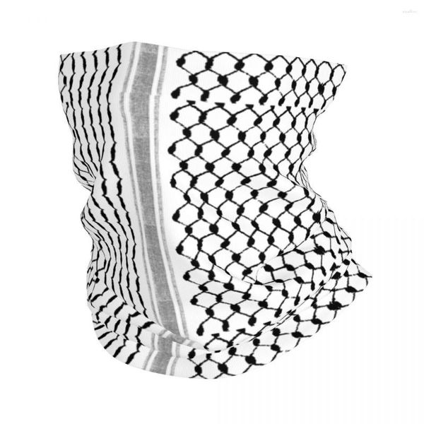 Cachecóis Palestino Hatta Kufiya Bandana Capa de Pescoço Palestino Árabe Keffiyeh Máscara Cachecol Multiuso Balaclava Esportes Ao Ar Livre à Prova de Vento