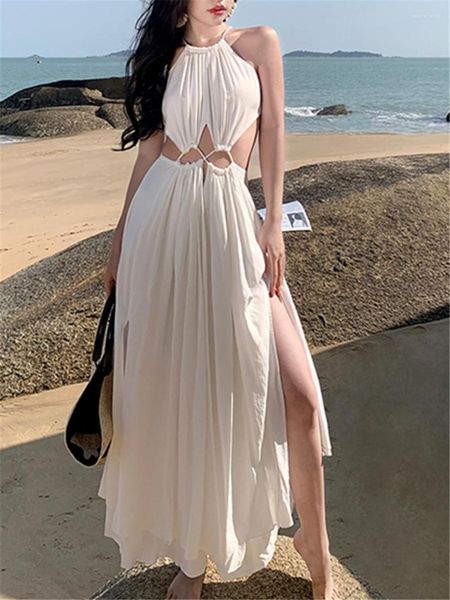 Vestidos casuais Midi Dress Woman Summer 2023 Elegant Slim Sundress Lady Fashion Sexy Beach Party Vestidos Boho Robe Feminino Coreano