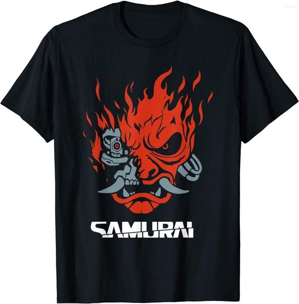 Herren T-Shirts Grafik 2077 Samurai Shirt Ästhetische Casual Männer Tops T-Shirts