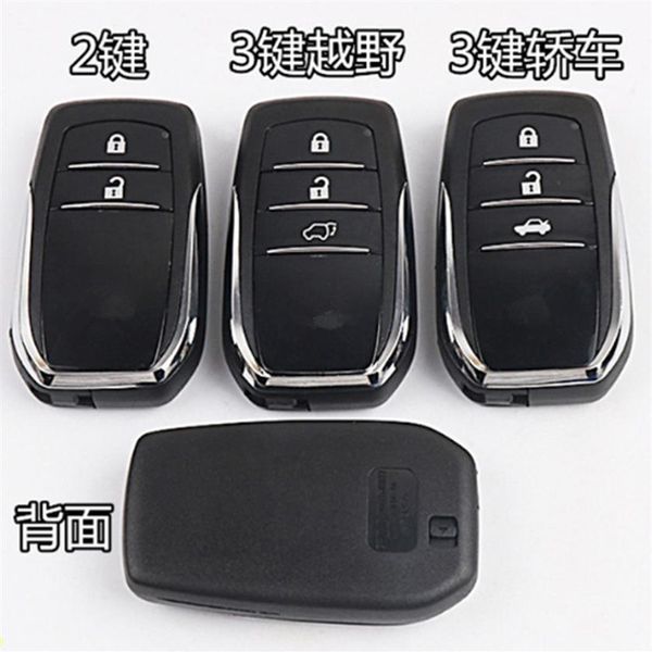 С логотипом 2 3 кнопка Smart Remote Case Case Shell Fit для Toyota Camry Highlander Rav4 Ключ автомобиля с неразрезанным Blade189Q