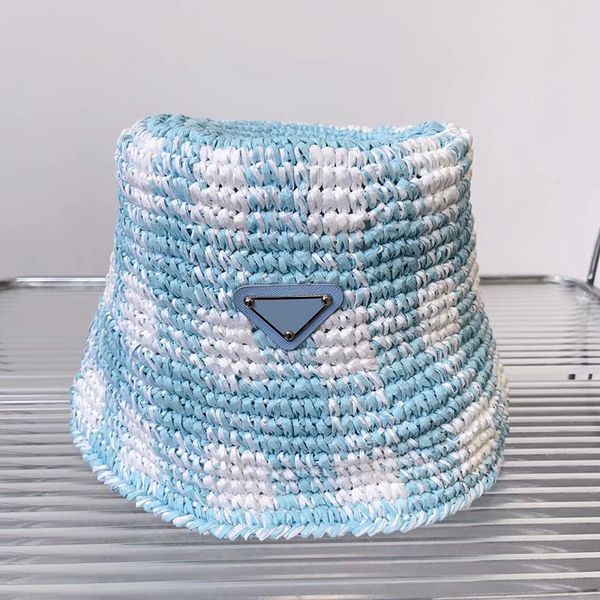 Дизайнеры ковша шляпа Женская дизайнерская соломенная шляпа Ladies Luxury Sun Soisor Hats Fashion Cacquette Baseball Cap Summer Beach Travel Cxd2307267