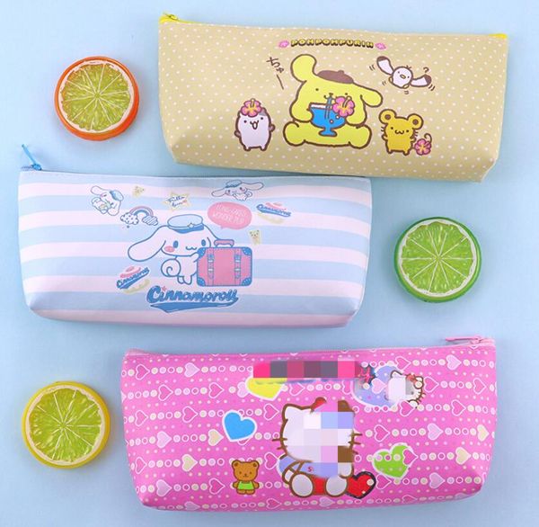 Fashion Cute Pink Purple Melody Student Pencil Bag Grande capacità Cinnamoroll Zipper Bag Accessori 4 stili 21 * 10,5 * 3 cm