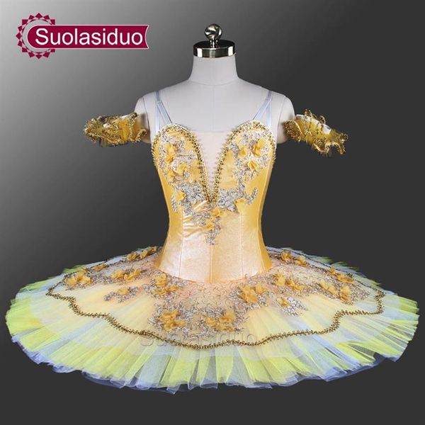 Sugar Plum Fairy Ballet Profissional Tutu Peach Fairy Classic Pancake Tutu YAGP Competition Tutus Gold Classic Tutus SD0055271p