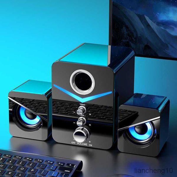 Tragbare Lautsprecher Bluetooth-Lautsprecher Heimkino-Soundsystem Mini-Lautsprecher Desktop-Computer-Player für PC Telefon Subwoofer Multimedia R230727