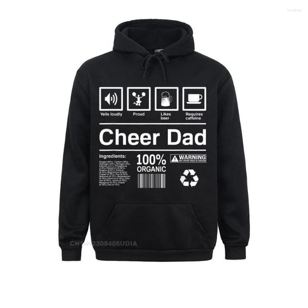 Felpe con cappuccio da uomo Dominant Mens Cheer Dad Felpa con cappuccio Camicie divertenti Felpe a manica lunga Lovers Day For Male Hoods Party