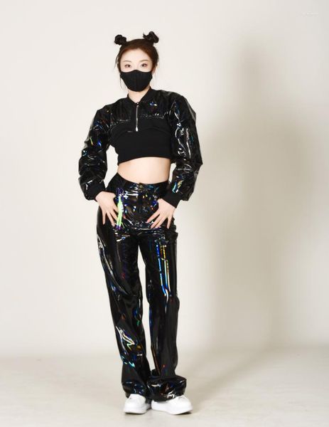 Stage Wear Girls Group Costume da danza jazz Kpop Outfit Laser Street Performance Abbigliamento HipHop Dancewear Nightclub Dancer