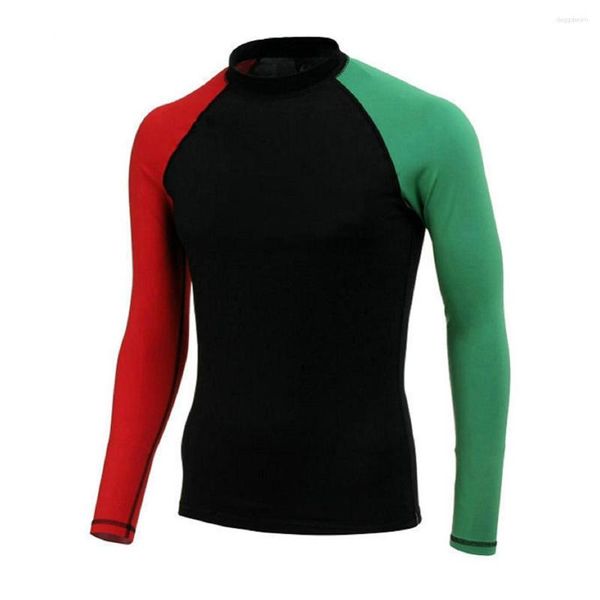 Roupa de banho feminina 2023 Moda Masculina Emenda Dividida Manga Comprida Protetor Solar Top Confortável Esportes Aquáticos Praia Secagem Rápida Snorkeling Surf