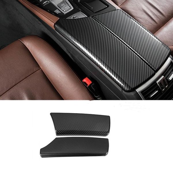 ABS Auto Styling Multimedia Getriebe Armlehne Box Panel Abdeckung Aufkleber Trim Fit Für BMW 5 Series F10 F18 Innen Auto zubehörLHD178V