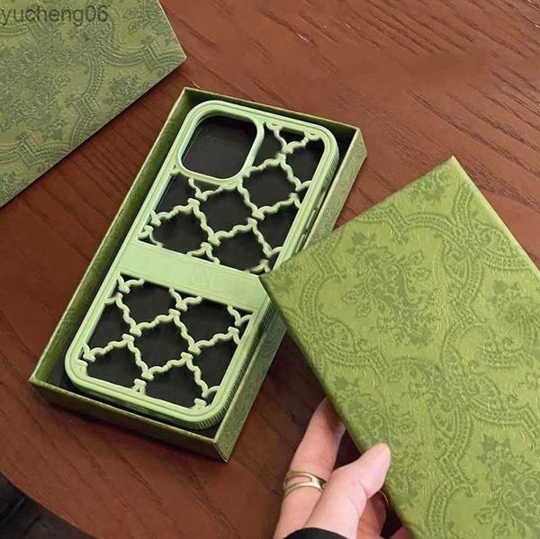 Цвета 5 ТЕЛЕФОННЫЕ КОРОК G 3D CARED Hollow Design Case Mobile Phore для iPhone 14 Max 11 13promax 12 13 Pro Green Phonecase Cover