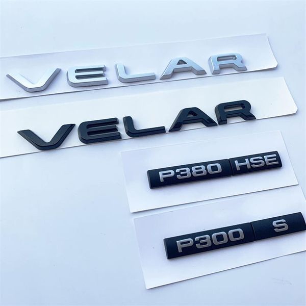 P250 P300 P380 P400E D180 D240 D300 S SE HSE R-DYNAMIC BAR EMBLEM для Range Rover Velar Letter Styling Styling Trunk Logo Sticker309G