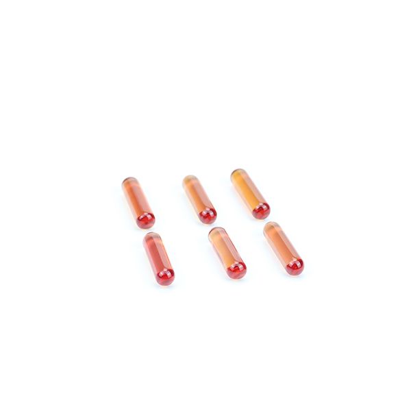 5 * 19,5 mm Kapsel-Terp-Perlen Orange Korund 3 Stück in einer Packung für Quarz-Banger-Glas-Wasserbong