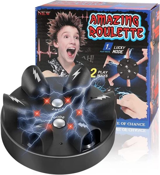 Rivelatori di bugie Poligrafi Test del rivelatore di bugie Shock Finger Game Shocking S Roulette Ingranaggi del destino Divertente elettrico Incredibile possibilità Giocattolo Cicalino a mano Giochi Bambini 230725