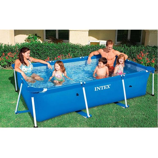 struttura in metallo tubo d'acciaio rettangolare quadrato piscina Set Pipe Rack Pond staffa grande fuori terra filtro gioco estivo pool220q