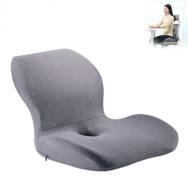 Cuscino Sedia monopezzo a forma di L Supporto per seggiolino auto per ufficio Colonna vertebrale lombare Schienale congiunto Memory Foam Vita comoda