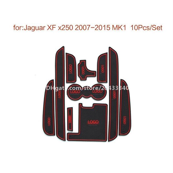 Auto-Tor-Slot-Pad, Wasser-Untersetzer, rutschfeste Innenmatten für Jaguar XF 2007–2015222f