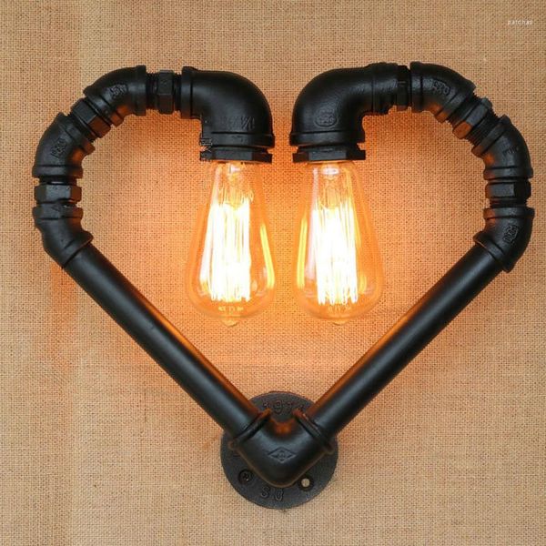 Candeeiro de parede Criativo Vintage Cano Luz Loft Edison Industry E27 Quarto Restaurante Bar Café Corredor