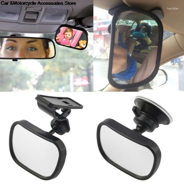 Acessórios interiores por DHL 100pcs 2 em 1 mini segurança assento traseiro do carro bebê espelho retrovisor ajustável traseiro convexo monitor infantil estilo do carro