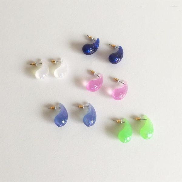 Ohrstecker Ankünfte Schöne Tropfen Wassertropfen Transparent Weiß Grün Marineblau Rosa Schillern Für Frauen Mädchen Schmuck