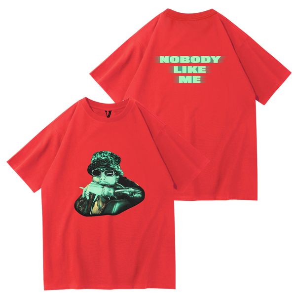 Summer Vlone Erkekler T-Shirt Lüks Giyim Sokağı Kısa Kollu Giyim T-Shirt Kadın Tasarımcısı T-Shirt Marka Markası Top Erkekler Boş Zaman V şeklinde gömlek Boyutu S-4XL Siyah Kırmızı