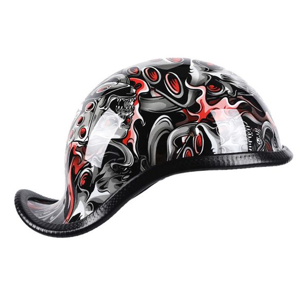 Yeni Motosiklet Kaskı Açık Yüz Retro Yarı Motorbike Protection Racing Off Road Casco Moto Capac Hzyeyo H-998254W