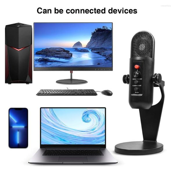 Микрофоны Профессиональный конденсатор USB Microphone PC Computer Mic Audio Recording Player для игры в прямом эфире