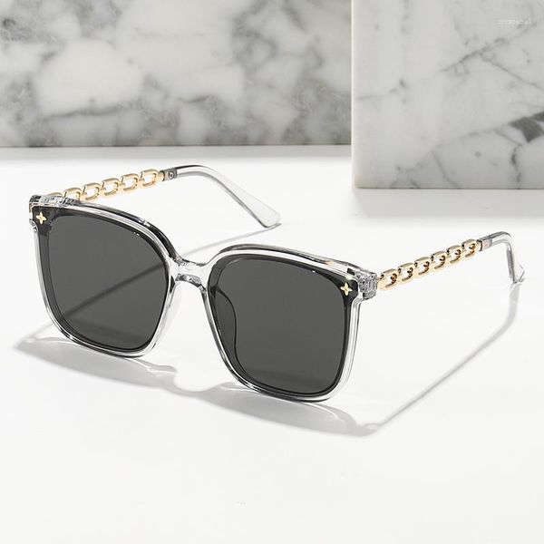 Óculos de sol 2023 Moda Olho de Gato Feminino Masculino Luxo Lentes Gradientes Decoração Dourada Armação Óculos Vintage Designer de Marca UV400