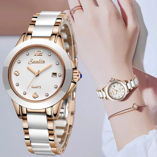 Orologi da donna Moda Donna Orologio da donna in oro rosa Orologi da polso Ragazza Reloj Mujer Orologio creativo Orologio da polso impermeabile Donna 230725