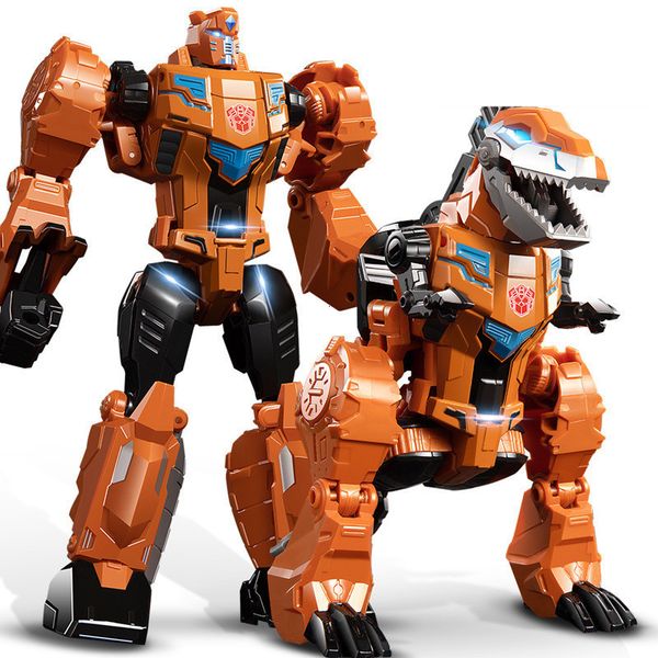 Figuras de brinquedo de ação yuexing 19cm Transformação Cool Movie Toys Anime ABS PLÁSTICA ACHAÇÃO Figura de dinossauros Tanque de aeronaves Milody Kids Boy Gift 230726