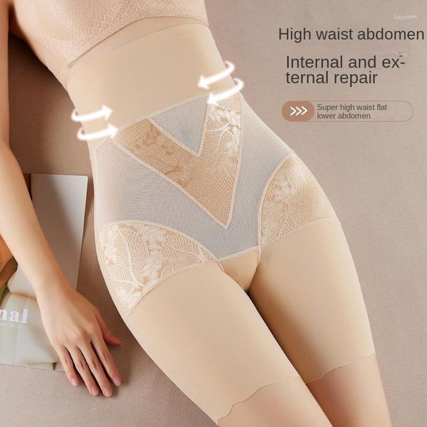 Intimo modellante da donna a vita alta a forma di V Body Shaping Boxer Pantaloni addominali Dopo il parto Cintura senza cuciture Sollevamento della pancia Biancheria intima di sicurezza Donna