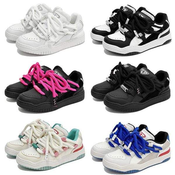 2023 design colorido moda estilo sapatos casuais homem respirável preto rosa azul branco esportes ao ar livre cor 6