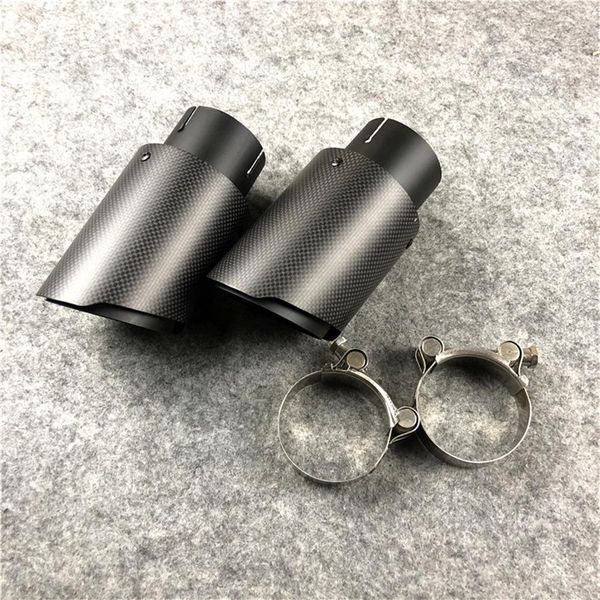 1 pezzo nero opaco in fibra di carbonio tubo di scarico Akrapovic auto universale ricambi auto acciaio inossidabile AK punta del silenziatore ugelli276t