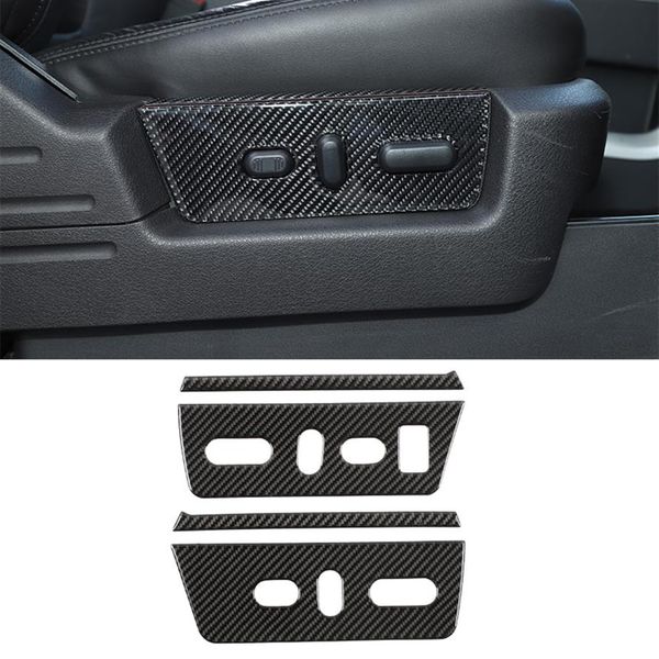 Carbon Fiber ABS Vordersitz Einstellung Dekorative Aufkleber Für Ford F150 Raptor 2009-2014 Auto Innen Accessories245z