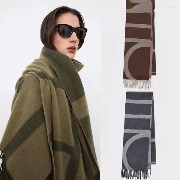 Sciarpe Sciarpa invernale in cashmere Svezia Marca TOT Design Scialle da uomo in lana intrecciata Fashion Luxury Women Pashmina Wraps