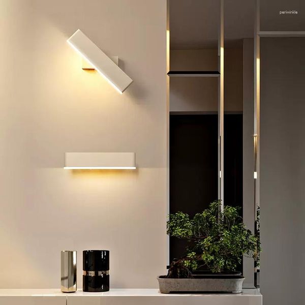 Lampada da parete Nordic Luci a LED Moderne rotazioni a 360 gradi per soggiorno Sala da pranzo Cucina Camera da letto Comodino Studio Decorazioni per la casa