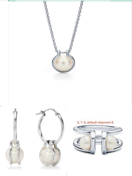 nuova lunga collana di collane di perline in argento 925 a doppio strato di perle per donne ragazze adolescenti alla moda braccialetto a catena set moda festa madre fidanzamento gioielli regali signore