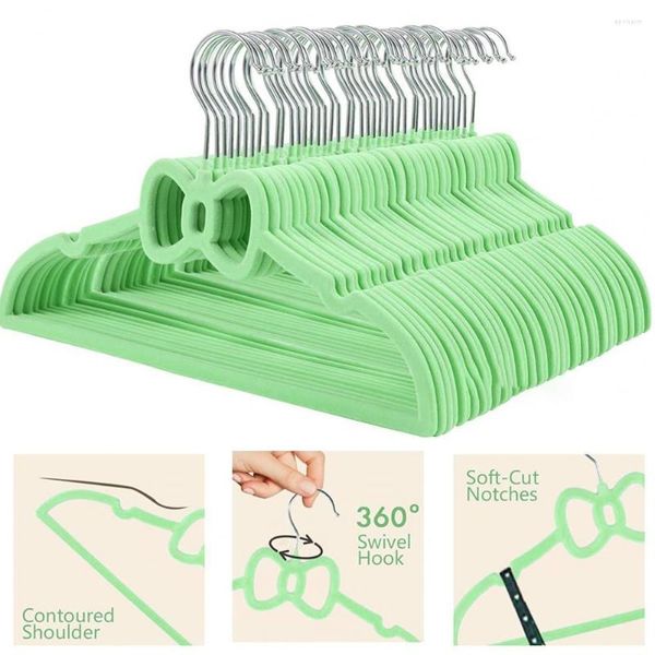 Appendiabiti Gancio rotante Armadio Guardaroba Salvaspazio Bowknot Ragazza Organizer in plastica antiscivolo per bambini