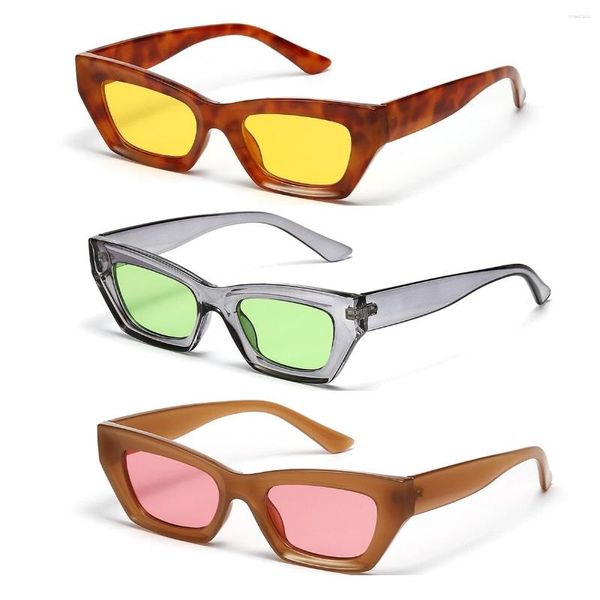 Sonnenbrillen Großhandel 2023 Frauen Individuelles Logo Sommer Trendy Retro Cat Eye Mode Schöne getönte Sonnenbrille mit kleinem Rahmen