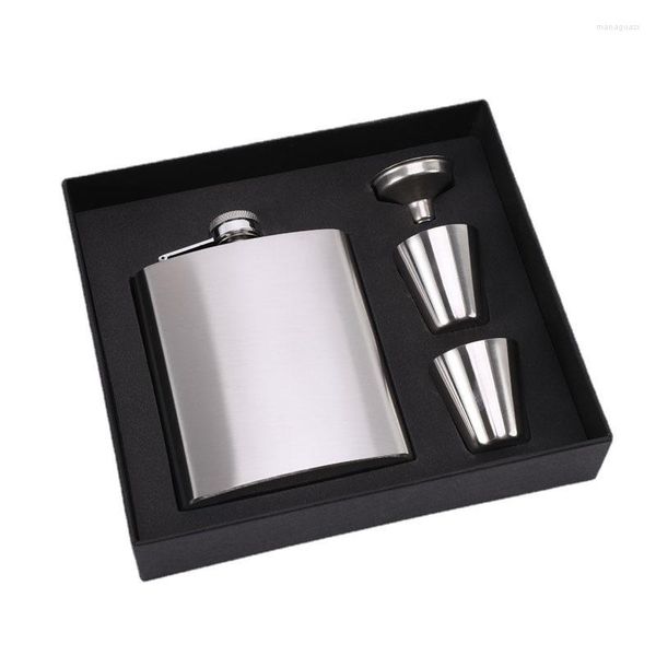 Hip Flasks 8 Unzen Tragbare Wein Topf Flask Set mit Tasse für Whisky Wodka Alkohol Outdoor Geschenkbox Trinkflasche Werkzeuge