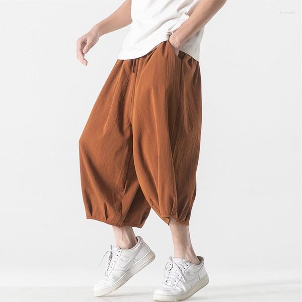 Shorts Masculino Calça Harém Esportes Ao Ar Livre Perna Larga Casual Versão Coreana de Jogging Tendência da Moda de Rua