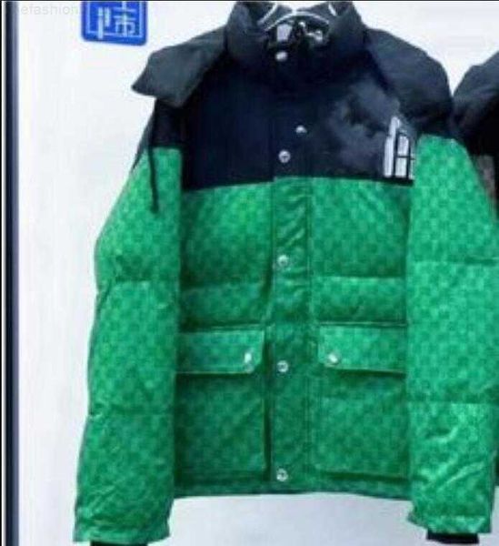 Jaqueta de penas masculina de inverno moda verde veludo parka casaco casual bolsos jaqueta de algodão quente Outwear