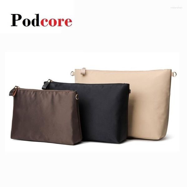 Bolsas cosméticas Organizador de inserção de bolsa Bolsa de nylon grande Bolsa de mão Organizadores femininos Neceser Maquillaje Mujer