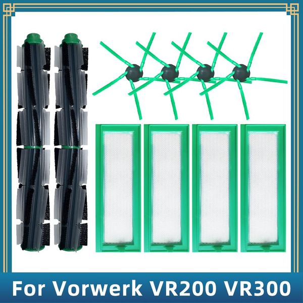 Substituição de alimentação para aspirador de pó robô Vorwerk Kobold Vr200 Vr300 Rolo principal Escova lateral Filtro Hepa Acessórios de peças sobressalentes